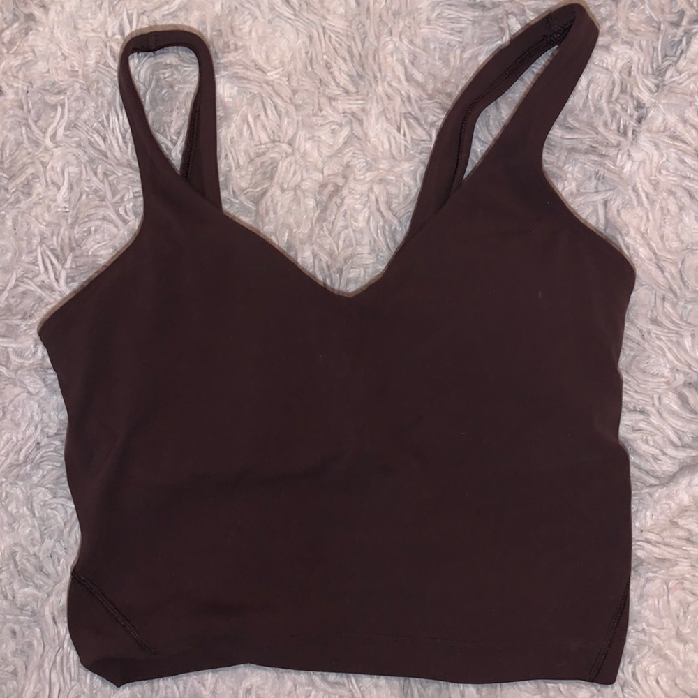 brown lulu lemon align tank
